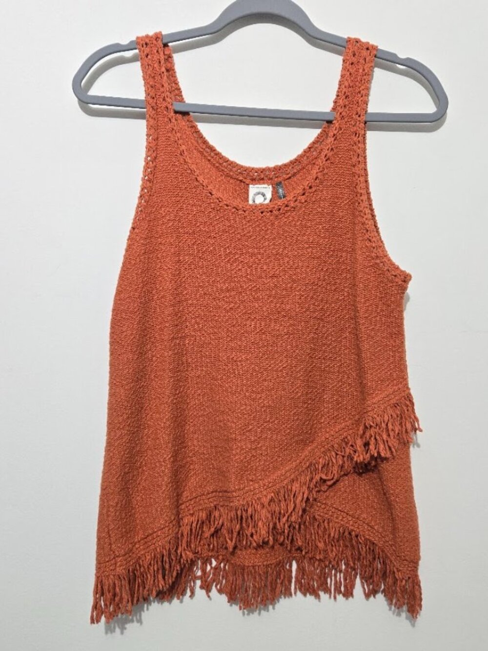 Anthropologie Akemi + Kin Festival Western Fringed Knit Sweater Tank Top Size S